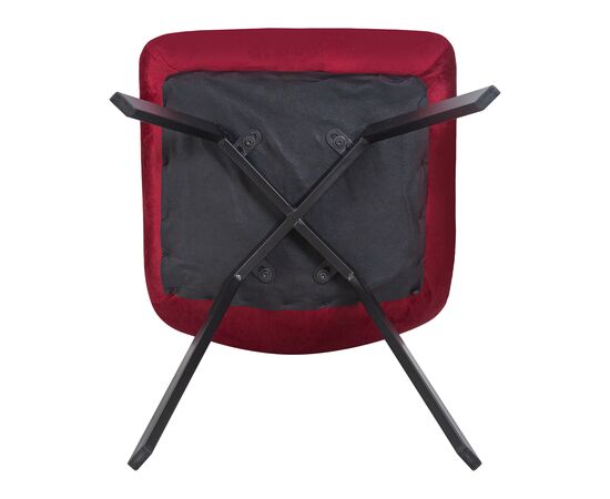 Стул обеденный DOBRIN ALEX SQUARE, черные матовые ножки, бордовый велюр (V108-85), Вариант: черные матовые ножки, бордовый велюр (V108-85), изображение 7 | Интернет магазин мебели и декора LifeDekor