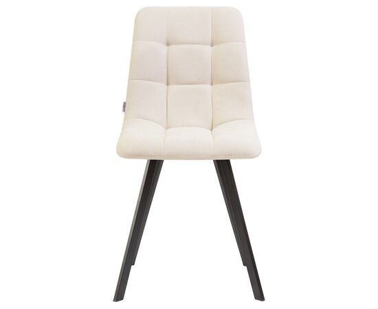 Стул обеденный DOBRIN ALEX SQUARE, черные матовые ножки, кремовая ткань (UF860-01B), Вариант: черные матовые ножки, кремовая ткань (UF860-01B), изображение 6 | Интернет магазин мебели и декора LifeDekor