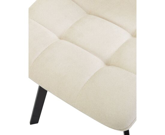 Стул обеденный DOBRIN ALEX SQUARE, черные матовые ножки, кремовая ткань (UF860-01B), Вариант: черные матовые ножки, кремовая ткань (UF860-01B), изображение 7 | Интернет магазин мебели и декора LifeDekor