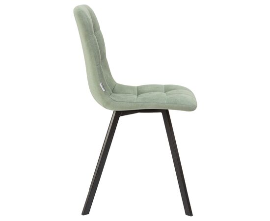 Стул обеденный DOBRIN ALEX SQUARE, черные матовые ножки, мята ткань (UF860-11B), Вариант: черные матовые ножки, мята ткань (UF860-11B), изображение 3 | Интернет магазин мебели и декора LifeDekor