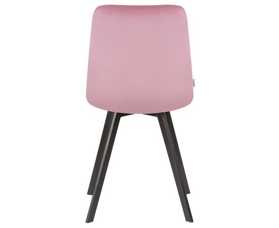 Стул обеденный DOBRIN ALEX SQUARE, черные матовые ножки, розовый велюр (V108-15), Вариант: черные матовые ножки, розовый велюр (V108-15), изображение 5 | Интернет магазин мебели и декора LifeDekor