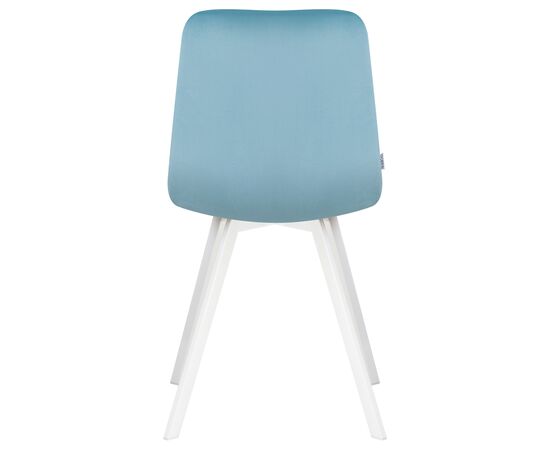 Стул обеденный DOBRIN ALEX SQUARE, белые ножки, морской волны велюр (V108-57), Вариант: белые ножки, морской волны велюр (V108-57), изображение 5 | Интернет магазин мебели и декора LifeDekor