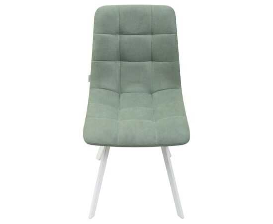 Стул обеденный DOBRIN ALEX SQUARE, белые ножки, мята ткань (UF860-11B), Вариант: белые ножки, мята ткань (UF860-11B), изображение 7 | Интернет магазин мебели и декора LifeDekor