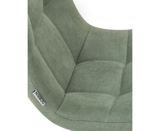 Стул обеденный DOBRIN ALEX SQUARE, белые ножки, мята ткань (UF860-11B), Вариант: белые ножки, мята ткань (UF860-11B), изображение 8 | Интернет магазин мебели и декора LifeDekor