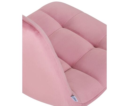 Стул обеденный DOBRIN ALEX SQUARE, белые ножки, розовый велюр (V108-15), Вариант: белые ножки, розовый велюр (V108-15), изображение 8 | Интернет магазин мебели и декора LifeDekor