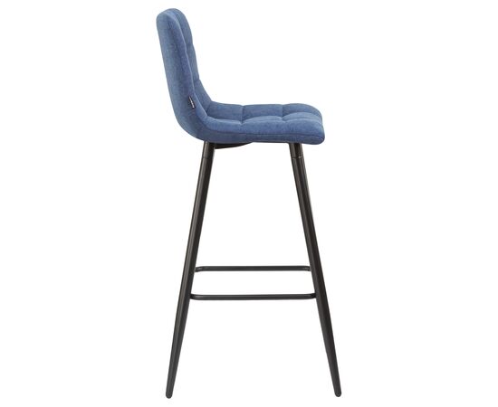 Стул барный DOBRIN NICOLE, черные матовые ножки, синяя ткань (UF860-14B), Вариант: черные матовые ножки, синяя ткань (UF860-14B), изображение 3 | Интернет магазин мебели и декора LifeDekor