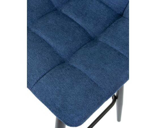 Стул барный DOBRIN NICOLE, черные матовые ножки, синяя ткань (UF860-14B), Вариант: черные матовые ножки, синяя ткань (UF860-14B), изображение 8 | Интернет магазин мебели и декора LifeDekor