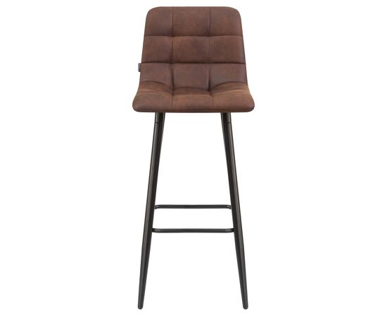 Стул барный DOBRIN NICOLE, черные матовые ножки, коричневая микрофибра (PK-03), Вариант: черные матовые ножки, коричневая микрофибра (PK-03), изображение 6 | Интернет магазин мебели и декора LifeDekor