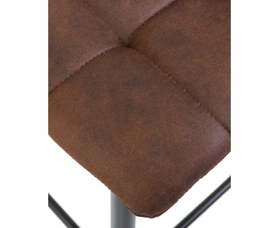 Стул барный DOBRIN NICOLE, черные матовые ножки, коричневая микрофибра (PK-03), Вариант: черные матовые ножки, коричневая микрофибра (PK-03), изображение 8 | Интернет магазин мебели и декора LifeDekor