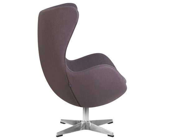 Кресло дизайнерское DOBRIN EGG, серая ткань AF7, Вариант: серая ткань AF7, изображение 3 | Интернет магазин мебели и декора LifeDekor