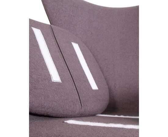 Кресло дизайнерское DOBRIN EGG, серая ткань AF7, Вариант: серая ткань AF7, изображение 10 | Интернет магазин мебели и декора LifeDekor