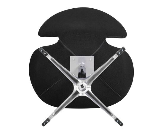 Кресло дизайнерское DOBRIN SWAN, черная ткань AF9, алюминиевое основание, Вариант: черная ткань AF9, алюминиевое основание, изображение 6 | Интернет магазин мебели и декора LifeDekor