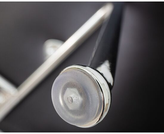 Кресло дизайнерское DOBRIN EMILY, черный винил YP16, хромированная сталь, Вариант: черный винил YP16, хромированная сталь, изображение 9 | Интернет магазин мебели и декора LifeDekor