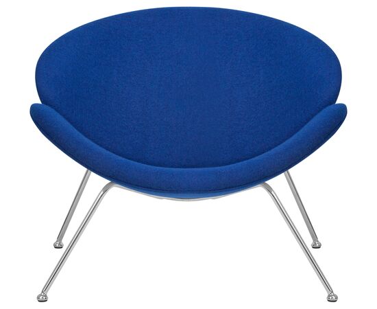 Кресло дизайнерское DOBRIN EMILY, синяя ткань AF6, хромированная сталь, Вариант: синяя ткань AF6, хромированная сталь, изображение 6 | Интернет магазин мебели и декора LifeDekor