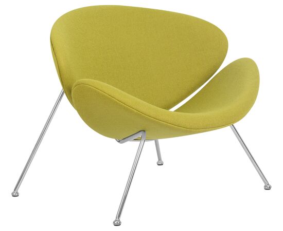Кресло дизайнерское DOBRIN EMILY, светло-зеленая ткань AF3, хромированная сталь, Вариант: светло-зеленая ткань AF3, хромированная сталь, изображение 2 | Интернет магазин мебели и декора LifeDekor