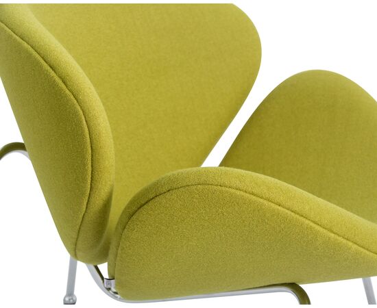 Кресло дизайнерское DOBRIN EMILY, светло-зеленая ткань AF3, хромированная сталь, Вариант: светло-зеленая ткань AF3, хромированная сталь, изображение 9 | Интернет магазин мебели и декора LifeDekor