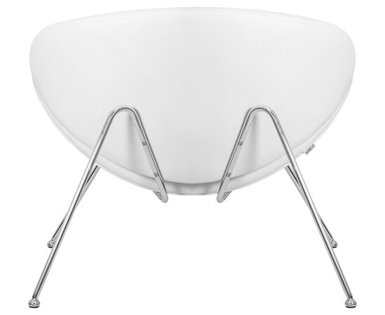 Кресло дизайнерское DOBRIN EMILY, белый винил YP17, хромированная сталь, Вариант: белый винил YP17, хромированная сталь, изображение 5 | Интернет магазин мебели и декора LifeDekor