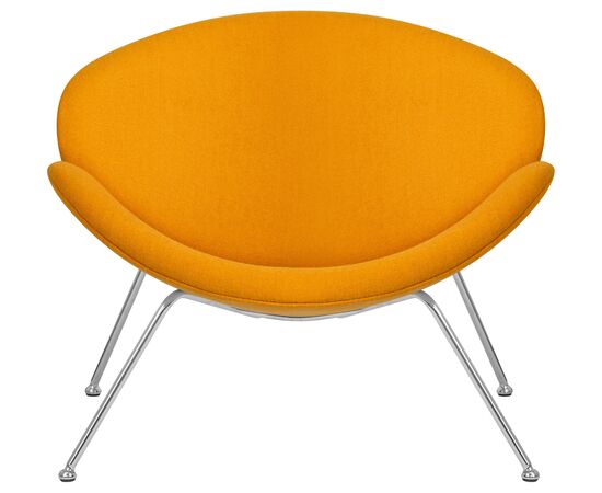 Кресло дизайнерское DOBRIN EMILY, желтая ткань AF13, хромированная сталь, Вариант: желтая ткань AF13, хромированная сталь, изображение 6 | Интернет магазин мебели и декора LifeDekor