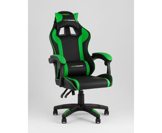 Кресло спортивное TopChairs Shadow черно-зеленый, изображение 2 | Интернет магазин мебели и декора LifeDekor