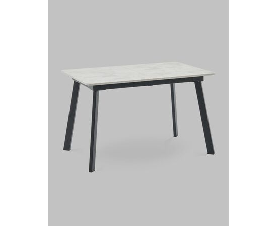 Стол Batu new 120-160/80/76 столешница ЛМДФ ароза светлая подстолье металл черный, изображение 2 | Интернет магазин мебели и декора LifeDekor