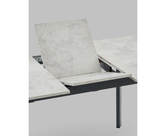 Стол Batu new 120-160/80/76 столешница ЛМДФ ароза светлая подстолье металл черный, изображение 8 | Интернет магазин мебели и декора LifeDekor