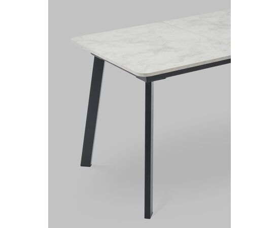 Стол Batu new 120-160/80/76 столешница ЛМДФ ароза светлая подстолье металл черный, изображение 9 | Интернет магазин мебели и декора LifeDekor