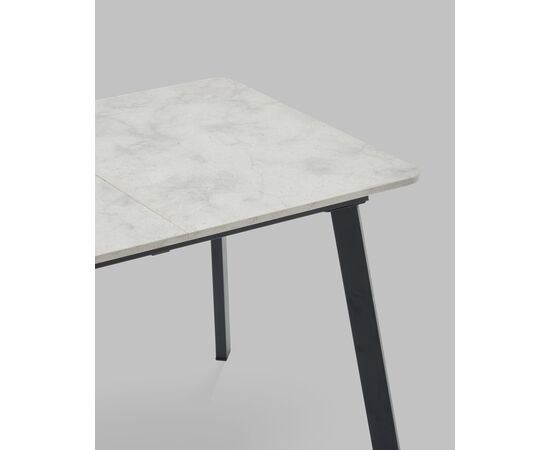 Стол Batu new 120-160/80/76 столешница ЛМДФ ароза светлая подстолье металл черный, изображение 10 | Интернет магазин мебели и декора LifeDekor