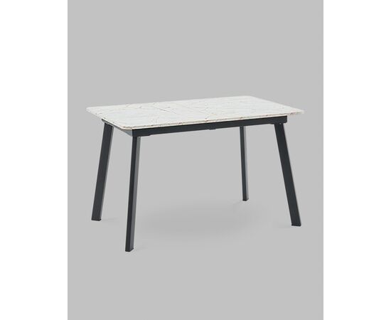 Стол Batu new 120-160/80/76 столешница ЛМДФ азул оникс подстолье металл черный, изображение 2 | Интернет магазин мебели и декора LifeDekor