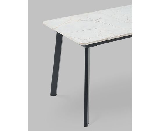 Стол Batu new 120-160/80/76 столешница ЛМДФ азул оникс подстолье металл черный, изображение 7 | Интернет магазин мебели и декора LifeDekor