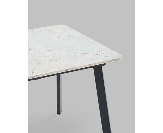Стол Batu new 120-160/80/76 столешница ЛМДФ азул оникс подстолье металл черный, изображение 8 | Интернет магазин мебели и декора LifeDekor