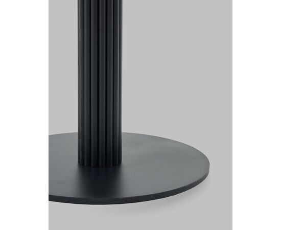 Стол круглый Фризбин D90, столешница МДФ ледяной камень, основание металл черный, изображение 6 | Интернет магазин мебели и декора LifeDekor