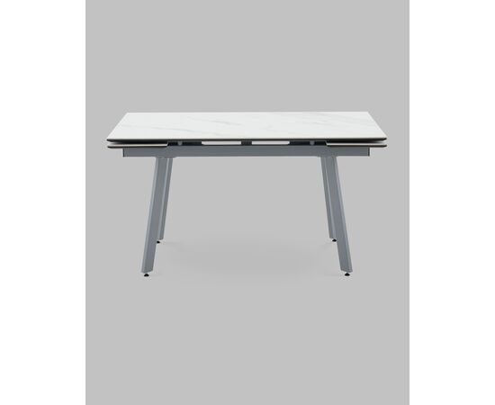 Стол Тайл 140-200/85/75 столешница Snow white подстолье металл серый, изображение 3 | Интернет магазин мебели и декора LifeDekor