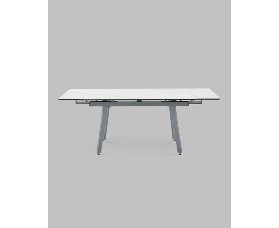 Стол Тайл 140-200/85/75 столешница Snow white подстолье металл серый, изображение 4 | Интернет магазин мебели и декора LifeDekor