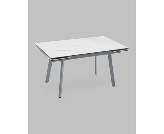Стол Тайл 140-200/85/75 столешница Snow white подстолье металл серый, изображение 6 | Интернет магазин мебели и декора LifeDekor
