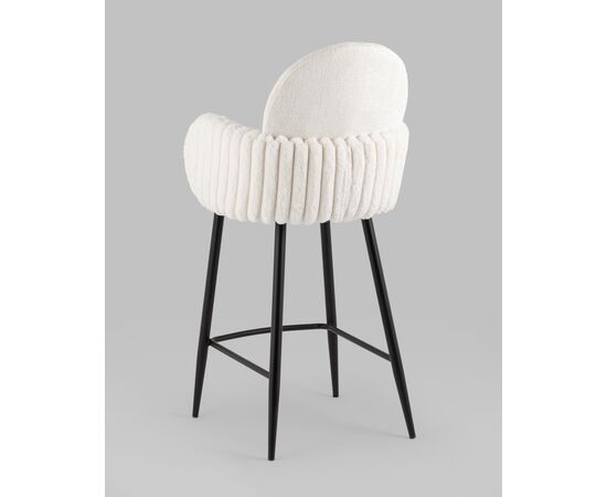 Стул полубарный Wave Stripes букле белый, изображение 23 | Интернет магазин мебели и декора LifeDekor