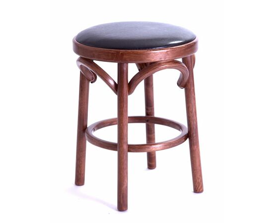 Табурет Венский мягкий (средний тон, экокожа коричневая) | Интернет магазин мебели и декора LifeDekor