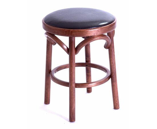 Табурет Венский мягкий (средний тон, экокожа коричневая), изображение 2 | Интернет магазин мебели и декора LifeDekor