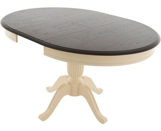 Стол «Леонардо-1» (D1000), комби 6 (слоновая кость+орех темный), изображение 4 | Интернет магазин мебели и декора LifeDekor