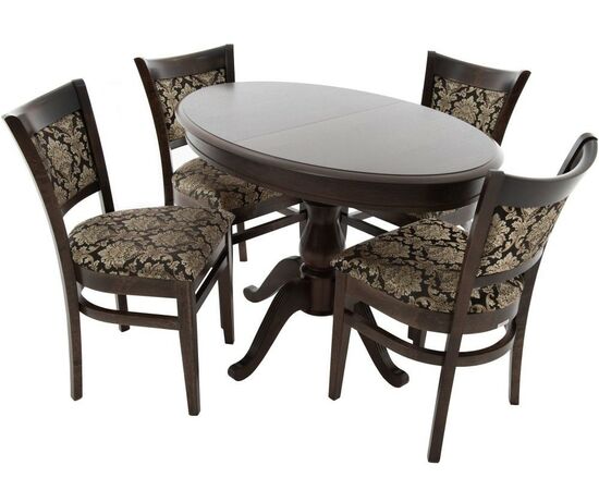 Стол «Фабрицио» эллипс 110x75, орех темный, изображение 10 | Интернет магазин мебели и декора LifeDekor