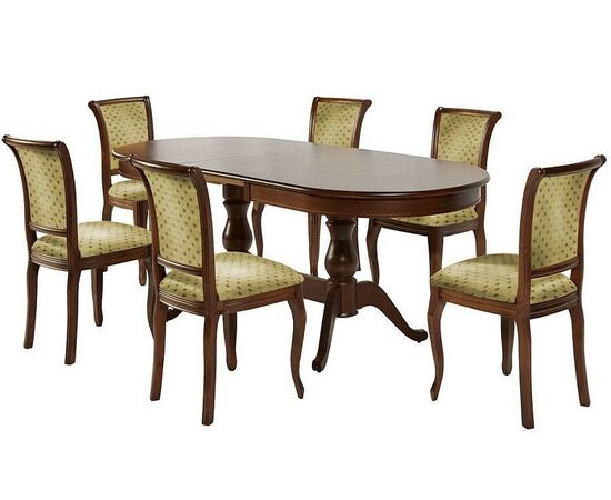 Стол «Фабрицио-2» овал 120x90, орех темный, изображение 3 | Интернет магазин мебели и декора LifeDekor