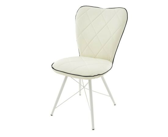 Стул «Риоха» Батлер 08/Нитро блэк, каркас белый, изображение 2 | Интернет магазин мебели и декора LifeDekor