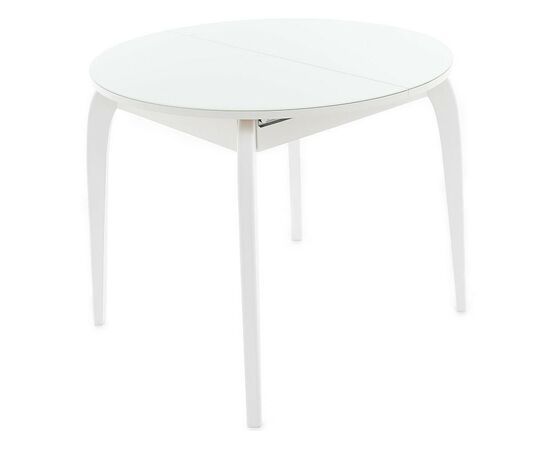 Стол «Ривьера» круг, стекло белый, изображение 2 | Интернет магазин мебели и декора LifeDekor