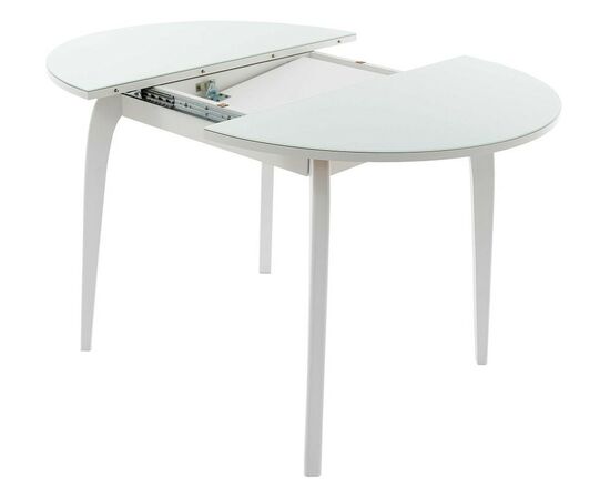 Стол «Ривьера» круг, стекло белый, изображение 3 | Интернет магазин мебели и декора LifeDekor