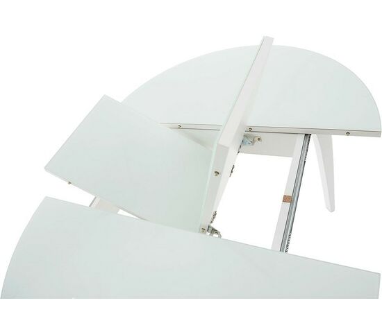 Стол «Ривьера» круг, стекло белый, изображение 6 | Интернет магазин мебели и декора LifeDekor