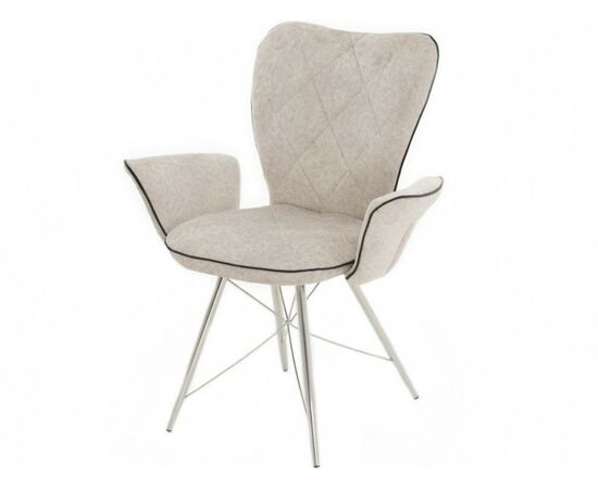 Стул «Риоха» с подлокотниками Лама 01, каркас хром | Интернет магазин мебели и декора LifeDekor