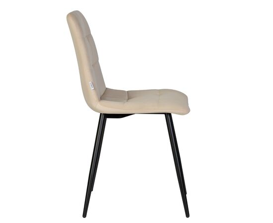 Стул обеденный DOBRIN CHILLY, Бежевый Holland 07, основание черный, изображение 4 | Интернет магазин мебели и декора LifeDekor