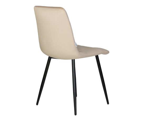 Стул обеденный DOBRIN CHILLY, Бежевый Holland 07, основание черный, изображение 5 | Интернет магазин мебели и декора LifeDekor