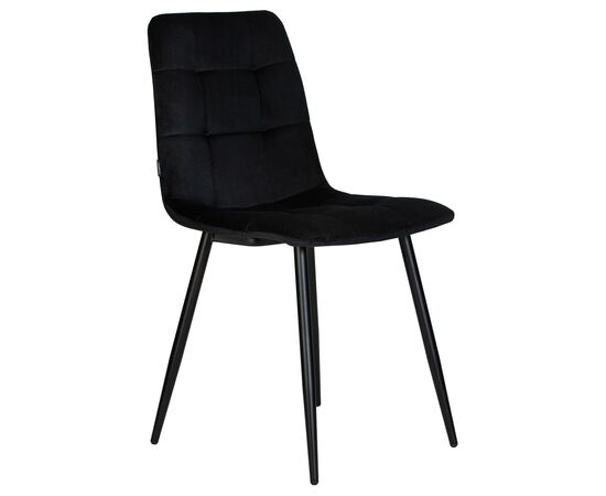 Набор 4 шт Стул обеденный DOBRIN CHILLY, Черный Holland 75, основание черное, Вариант: Черный Holland 75, основание черное, изображение 4 | Интернет магазин мебели и декора LifeDekor