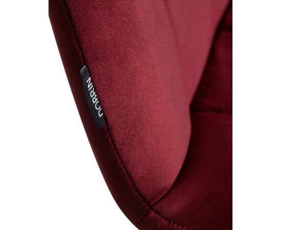 Стул обеденный DOBRIN CHILLY, Бордовый Holland 47, основание черный, изображение 2 | Интернет магазин мебели и декора LifeDekor