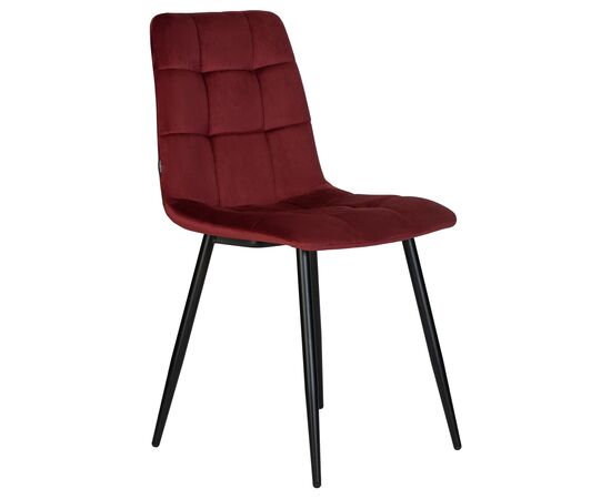 Стул обеденный DOBRIN CHILLY, Бордовый Holland 47, основание черный, изображение 4 | Интернет магазин мебели и декора LifeDekor
